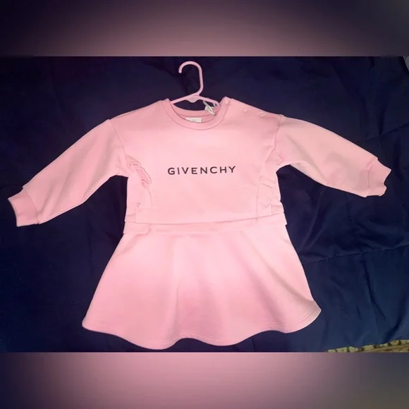 Givenchy Logo-print Flared Dress Size 2Yrs , BRAND NEW - Picture 2 of 8